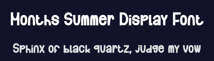 Months Summer Display Font by creativeletter — Display Font — thumbnail 2