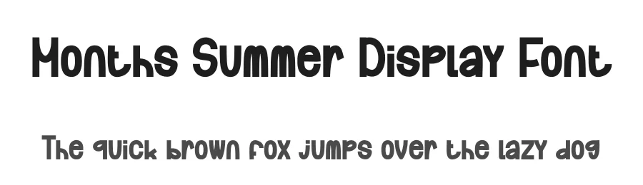 Months Summer Display Font by creativeletter — Display Font