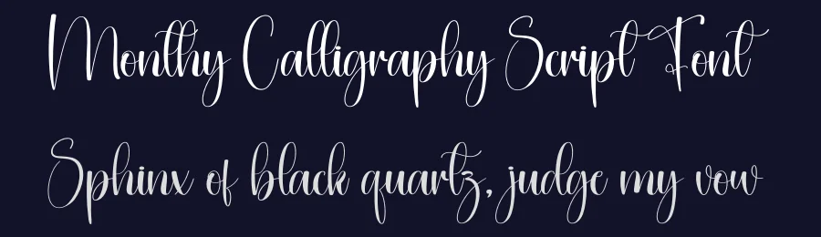 Monthy Calligraphy Script Font by creativeletter — Script Handwritten Font — thumbnail 2