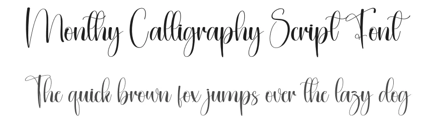 Monthy Calligraphy Script Font by creativeletter — Script Handwritten Font