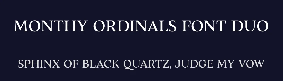 Monthy Ordinals Font Duo by grahatype — Script Handwritten Font — thumbnail 2
