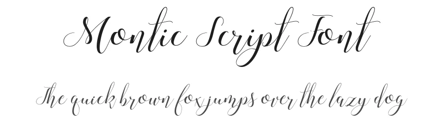 Montic Script Font by 178-MC — Script Handwritten Font