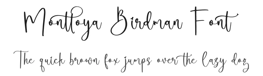 Monttoya Birdman Font by glorytype — Script Handwritten Font