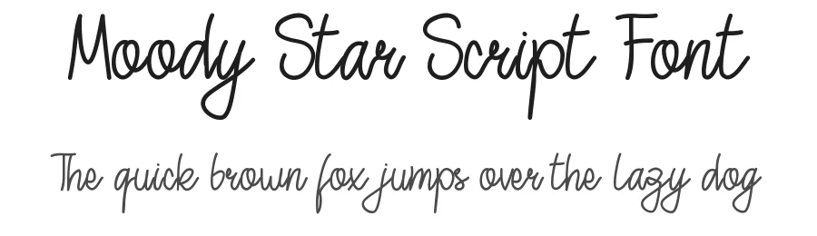 Moody Star Script Font by edricstudio — Script Handwritten Font