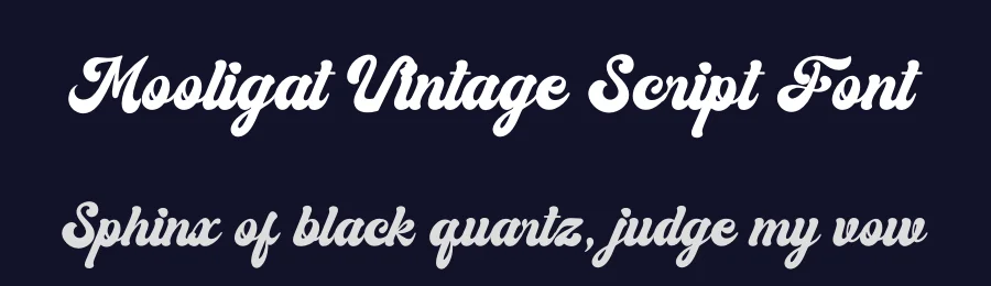Mooligat Vintage Script Font by Denustudios — Decorative Font — thumbnail 2