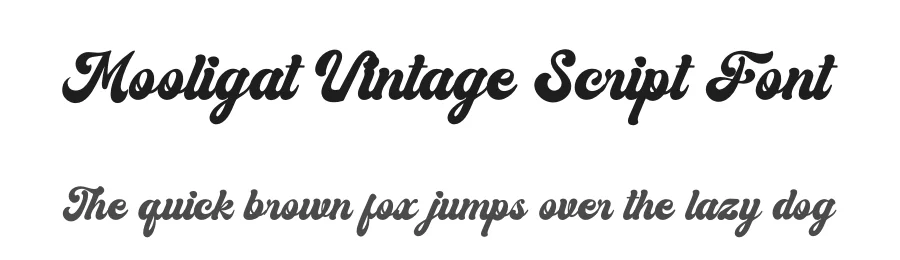 Mooligat Vintage Script Font by Denustudios — Decorative Font