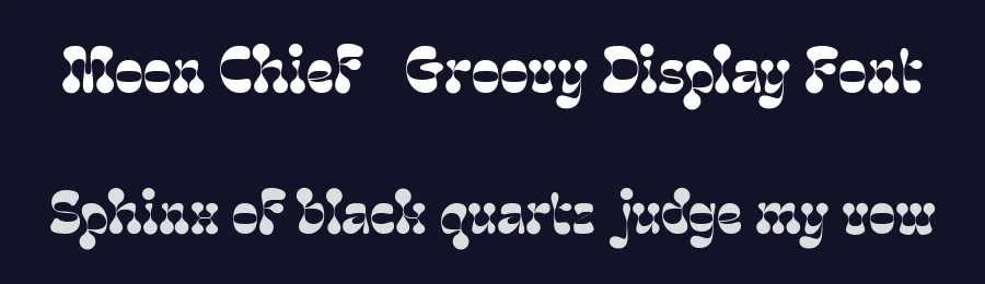 Moon Chief | Groovy Display Font by pentagonistudio — Display Font — thumbnail 2