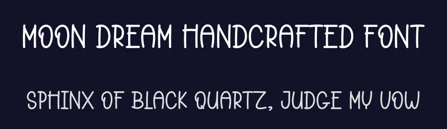 Moon Dream Handcrafted Font by freshtypeink — Display Font — thumbnail 2