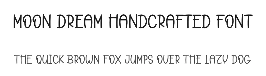 Moon Dream Handcrafted Font by freshtypeink — Display Font
