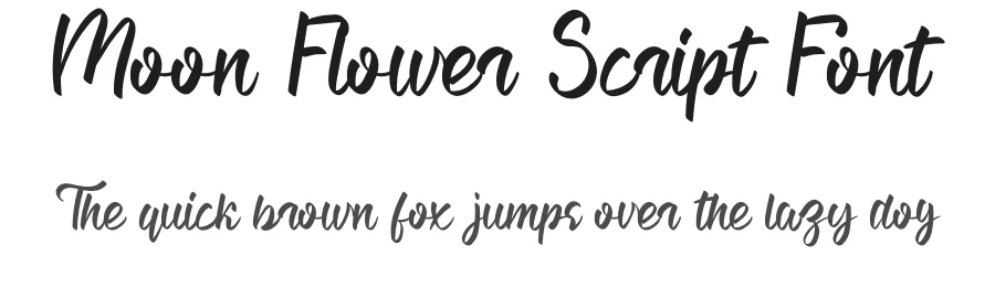 Moon Flower Script Font by andikastudio — Script Handwritten Font