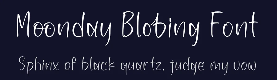 Moonday Blobing Font by perspectype — Script Handwritten Font — thumbnail 2
