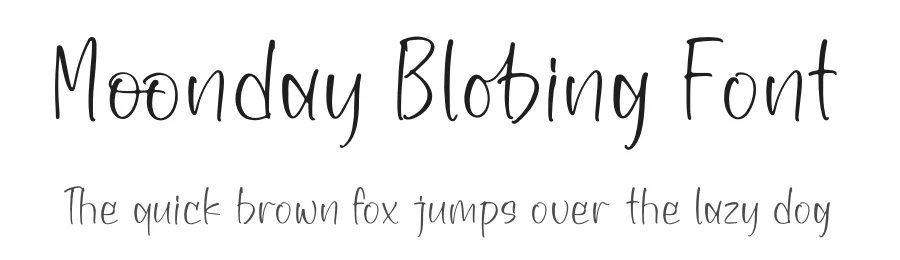Moonday Blobing Font by perspectype — Script Handwritten Font
