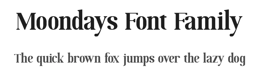Moondays Font Family by Greentrik6789 — Display Font