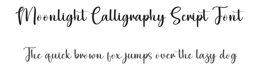 Moonlight Calligraphy Script Font by creativeletter — Script Handwritten Font