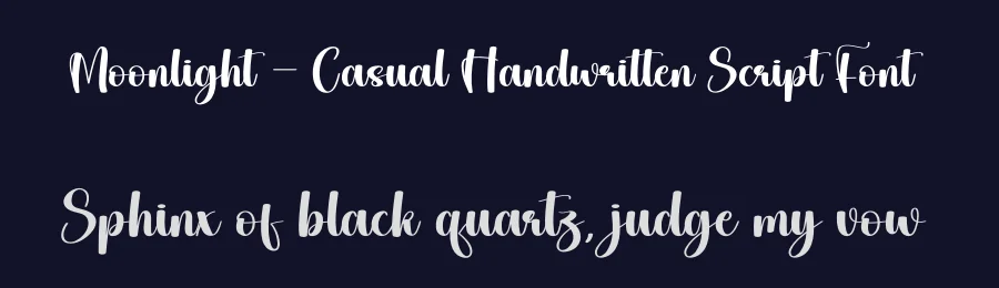 Moonlight – Casual Handwritten Script Font by creativeletter — Script Handwritten Font — thumbnail 2
