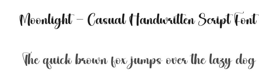 Moonlight – Casual Handwritten Script Font by creativeletter — Script Handwritten Font