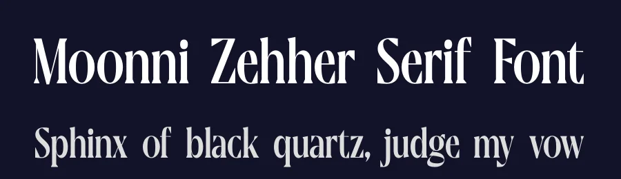 Moonni Zehher Serif Font by timelesstype.co — Display Font — thumbnail 2