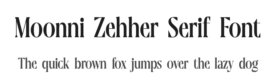Moonni Zehher Serif Font by timelesstype.co — Display Font