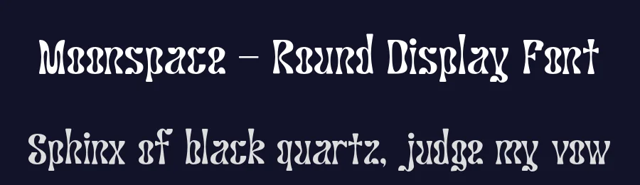 Moonspace – Round Display Font by roomspace.cl — Display Font — thumbnail 2