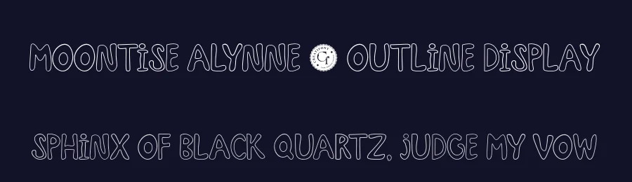 Moontise Alynne – Outline Display by Indotype — Script Handwritten Font — thumbnail 2