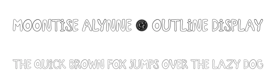 Moontise Alynne – Outline Display by Indotype — Script Handwritten Font