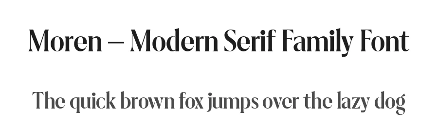 Moren β Modern Serif Family Font by YUKITA CREATIVE β Decorative Font
