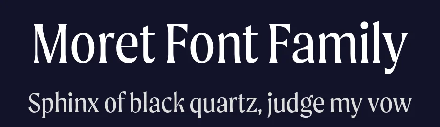 Moret Font Family by The Northern Block — Serif Font — thumbnail 2