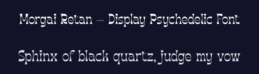 Morgai Retan – Display Psychedelic Font by timelesstype.co — Display Font — thumbnail 2