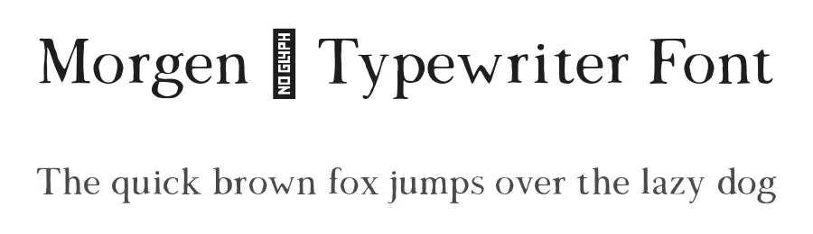Morgen – Typewriter Font by craftsupplyco — Display Font