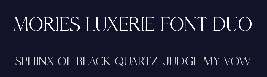 Mories Luxerie Font Duo by MLKWSN — Decorative Font — thumbnail 2