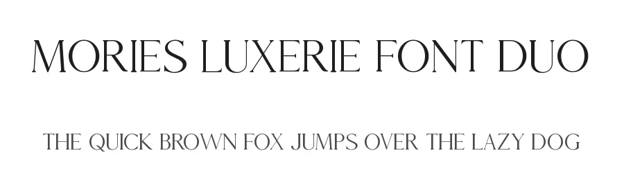Mories Luxerie Font Duo by MLKWSN — Decorative Font