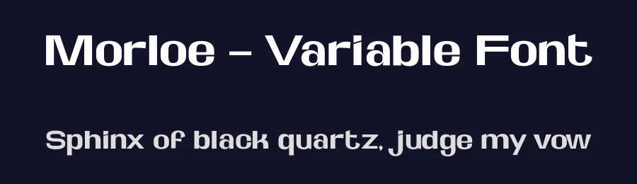 Morloe – Variable Font by Dazor — Decorative Font — thumbnail 2