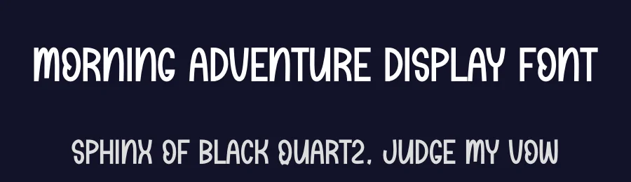 Morning Adventure Display Font by andikastudio — Display Font — thumbnail 2