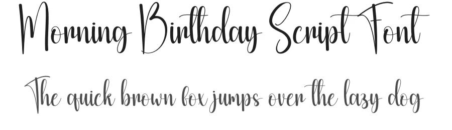 Morning Birthday Script Font by creativeletter — Script Handwritten Font