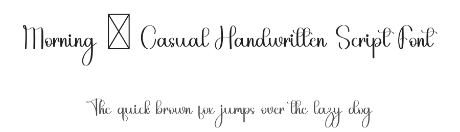 Morning – Casual Handwritten Script Font by freshtypeink — Script Handwritten Font