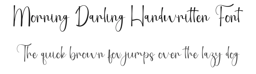 Morning Darling Handwritten Font by freshtypeink — Script Handwritten Font