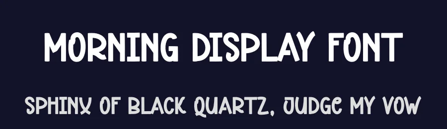 Morning Display Font by andikastudio — Display Font — thumbnail 2
