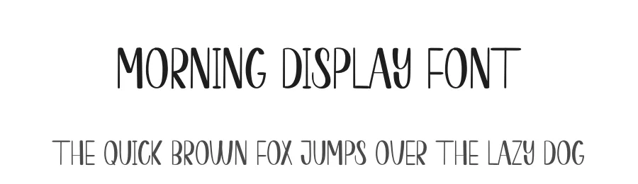 Morning Display Font by creativeletter — Display Font