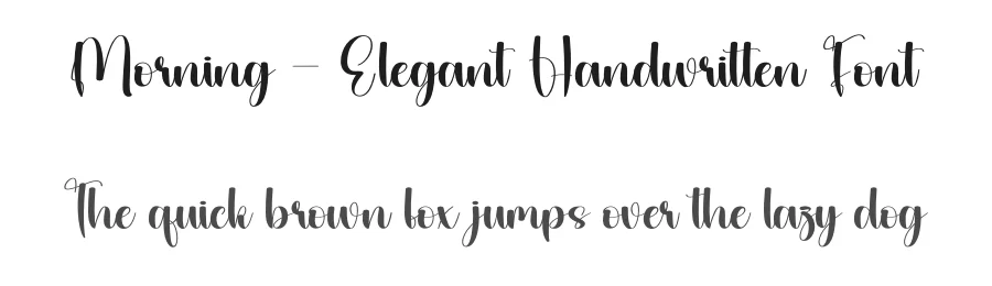 Morning – Elegant Handwritten Font by andikastudio — Script Handwritten Font