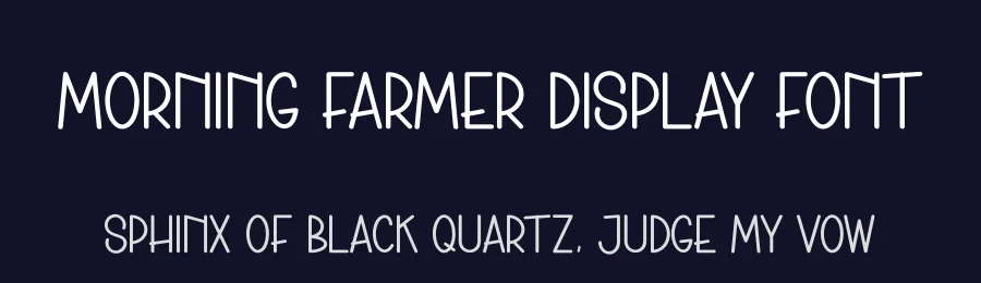 Morning Farmer Display Font by creativeletter — Display Font — thumbnail 2