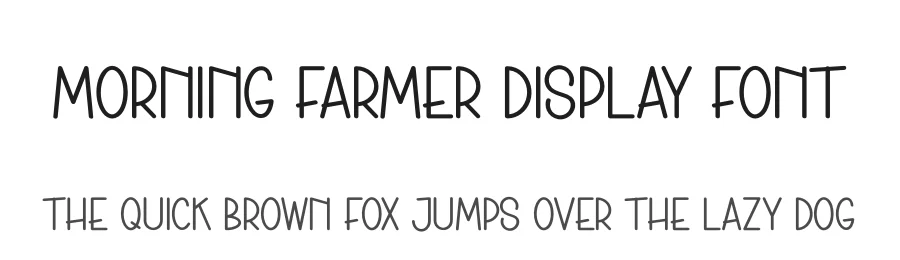 Morning Farmer Display Font by creativeletter — Display Font