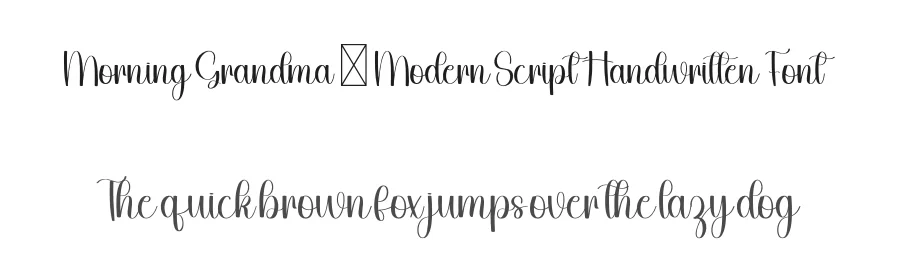 Morning Grandma – Modern Script Handwritten Font by freshtypeink — Script Handwritten Font