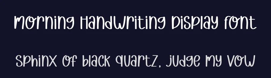 Morning Handwriting Display Font by Craftedtype — Decorative Font — thumbnail 2