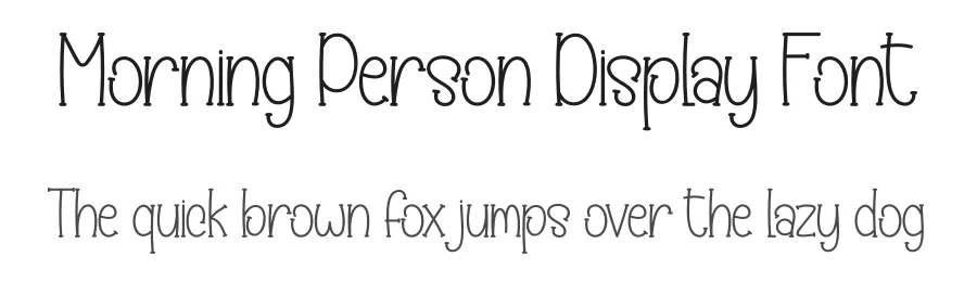 Morning Person Display Font by creativeletter — Display Font