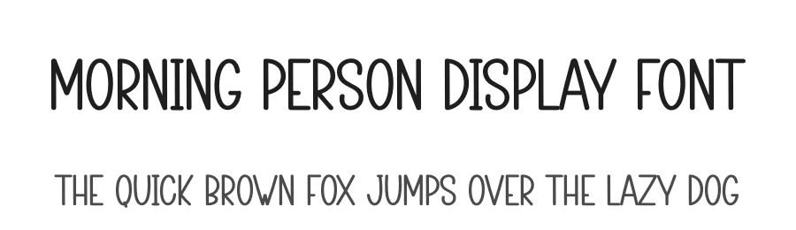 Morning Person Display Font by creativeletter — Display Font