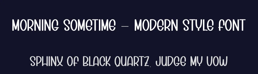 Morning Sometime – Modern Style Font by andikastudio — Display Font — thumbnail 2