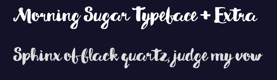 Morning Sugar Typeface + Extra by Jiw — Script Handwritten Font — thumbnail 2