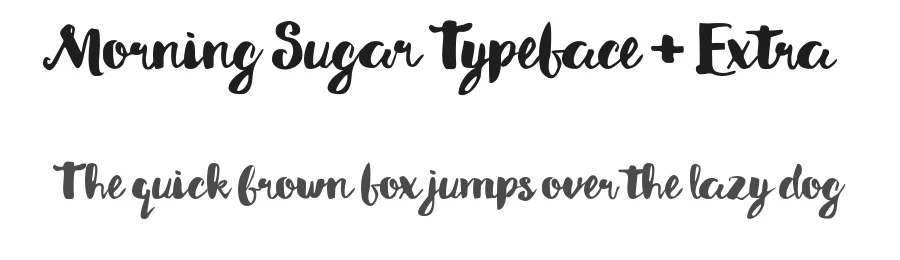 Morning Sugar Typeface + Extra by Jiw — Script Handwritten Font