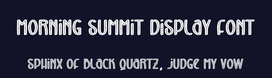 Morning Summit Display Font by andikastudio — Display Font — thumbnail 2