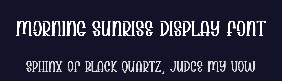 Morning Sunrise Display Font by creativeletter — Display Font — thumbnail 2